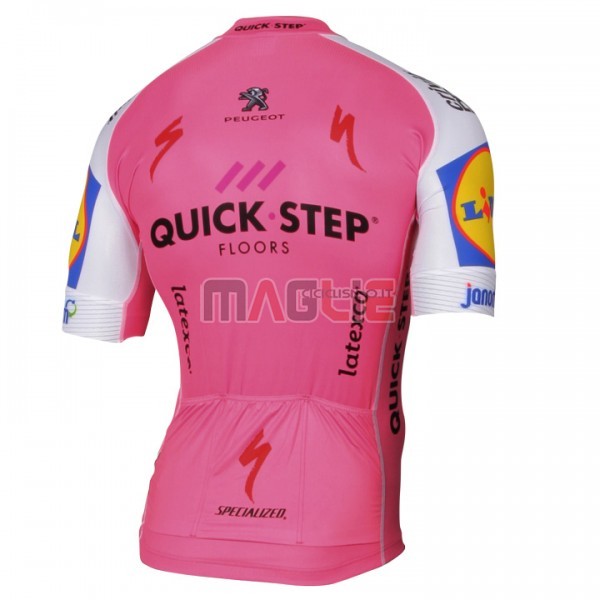 Maglia Quick Step Manica Corta 2017 Rosa